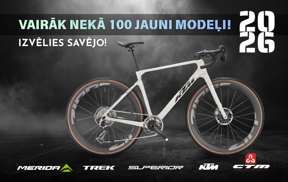 Jaunākie 2026. gada TREK, Merida, KTM, Superior un CTM velosipēdu modeļi