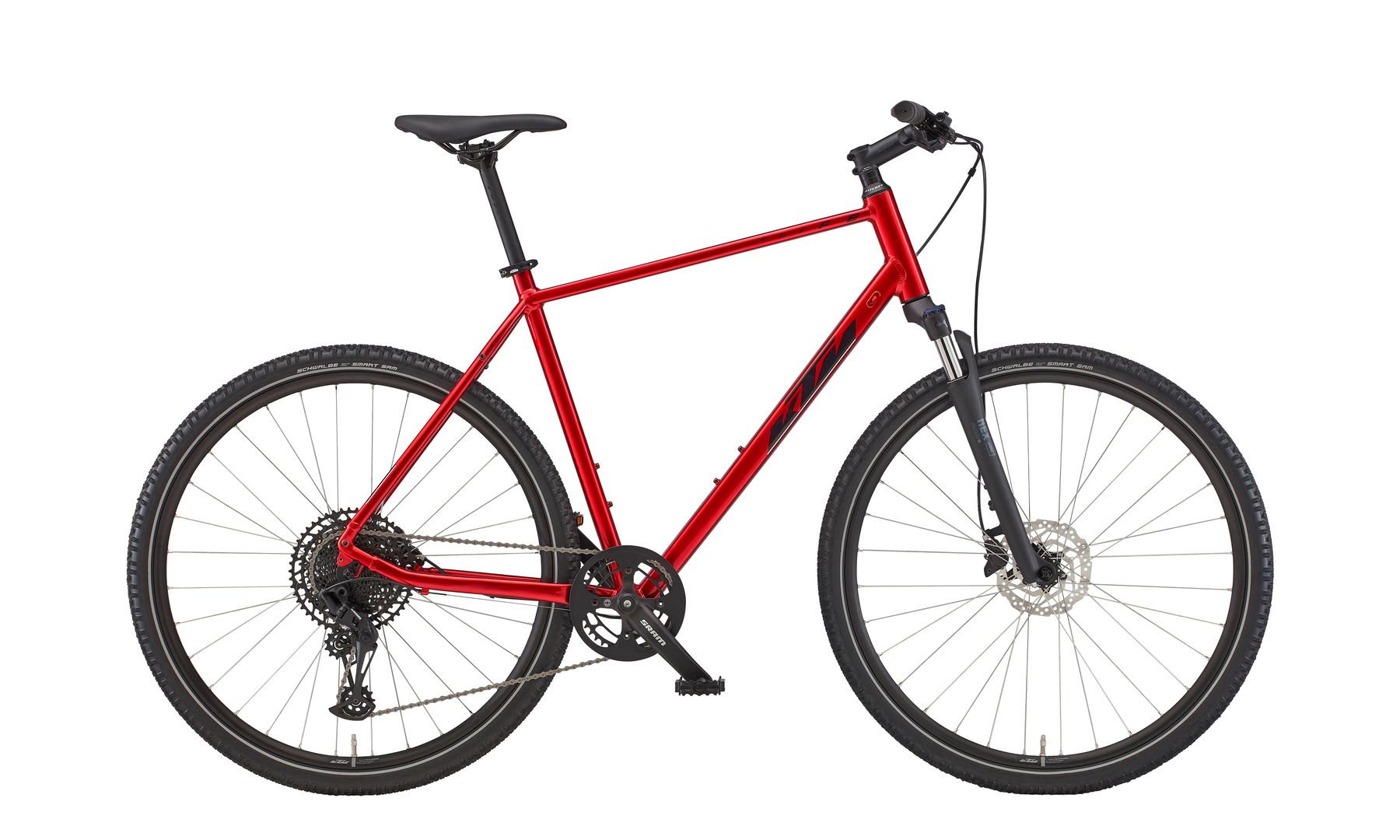 Bicycle KTM X-LIFE CROSS chrome red (black+silver) 1x12 SRAM SX