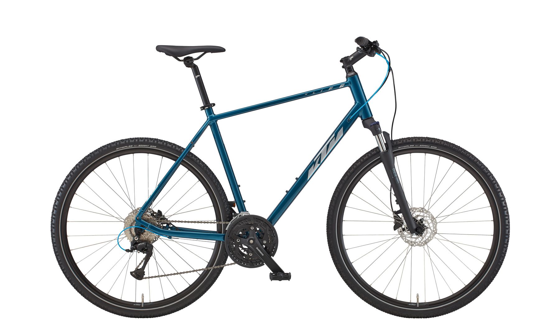 Bicycle KTM X-LIFE ROAD vital blue (silver+blue) 3x9 Shimano Alivio
