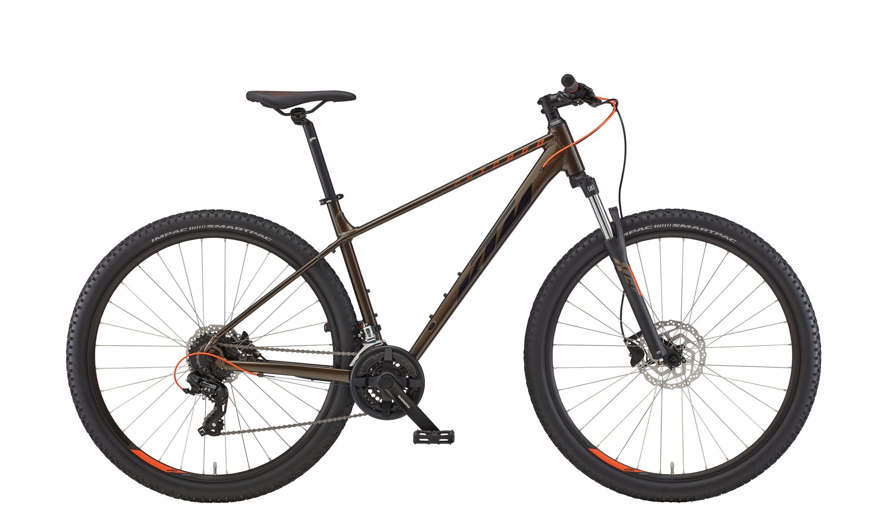 Bicycle KTM CHICAGO 272 oak (black+orange) 3x8 Tourney TX 800
