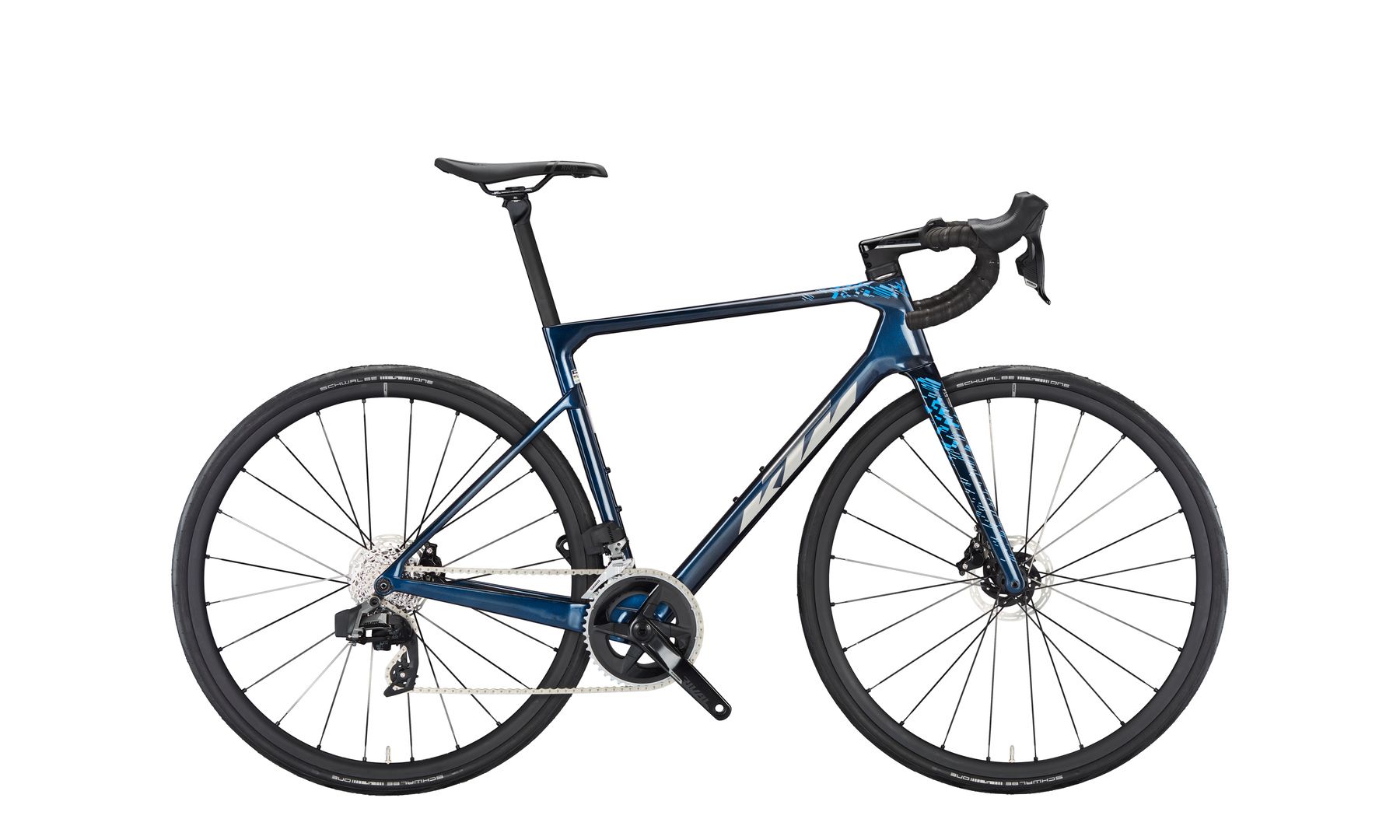 Bicycle KTM REVELATOR ALTO ELITE SRAM Rival eTap AXS 2x12 transparent blue (chrome+blue) III