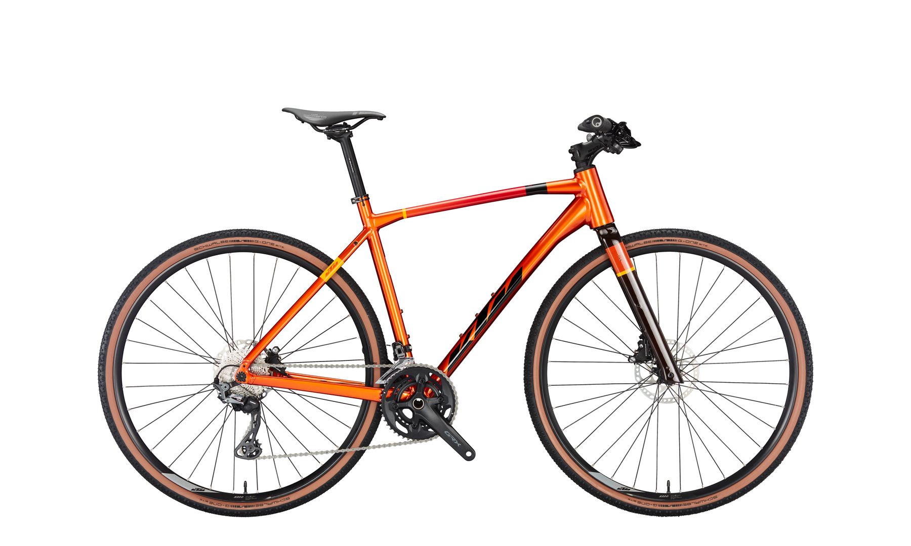 Gravel velosipēds KTM X-STRADA 10 FIT Shimano GRX 2x11 burnt orange(black+red+yellow) III