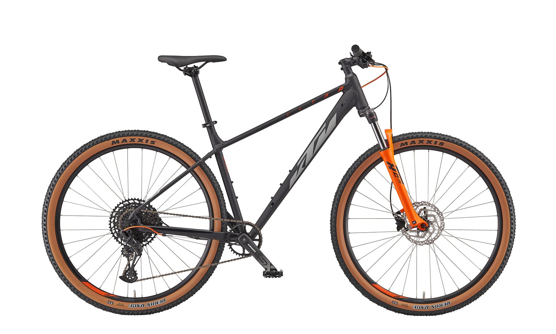 Kalnu velosipēds KTM ULTRA FUN 29 black matt (grey+orange) 1x12 Sram SX III