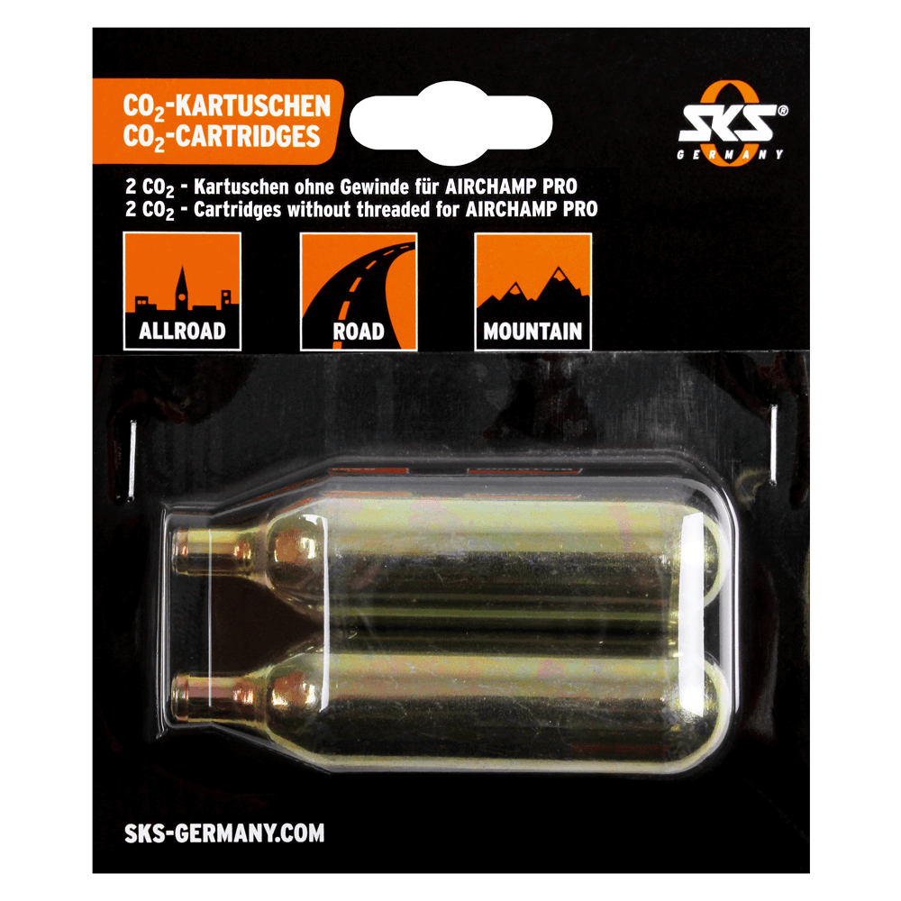 CO2 cartridge kit SKS Co2 16G Cartridge Set Of 2 Pcs For Airchamp, Non-Threaded Gold