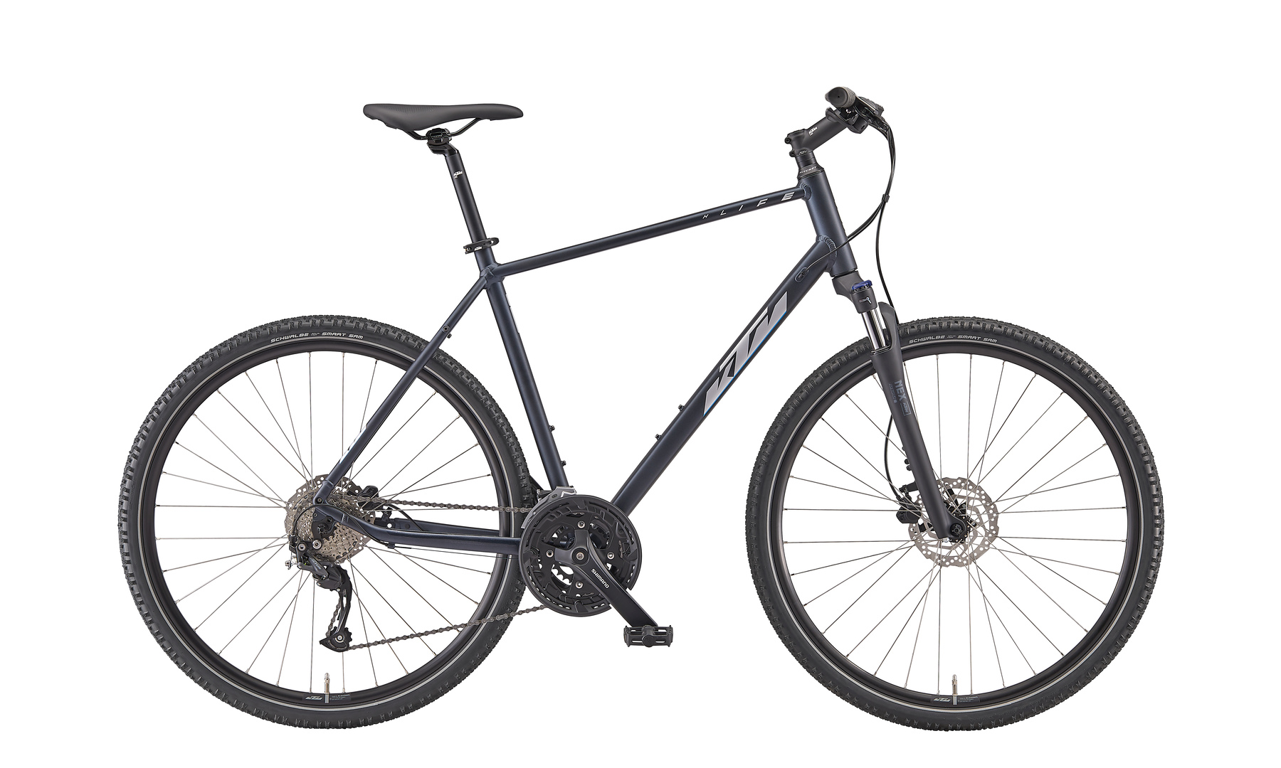 Bicycle KTM X-LIFE ROAD H ult. dark bl. m. (slv.+blue) 2x9 Shimano Altus III