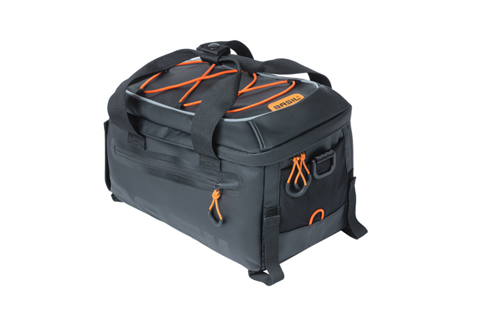 Basil Miles Tarpaulin trunkbag, 7L, black orange