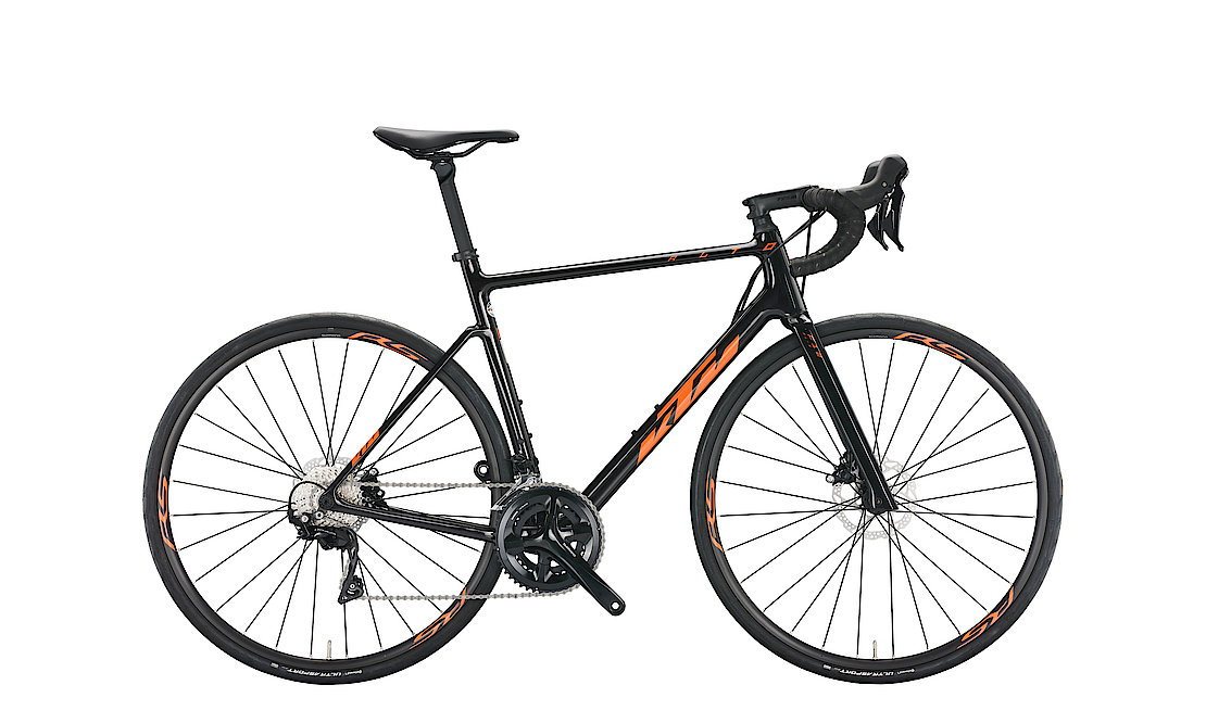 Bicycle KTM REVELATOR ALTO PRO Shimano 105 2x11 flaming black (orange) III