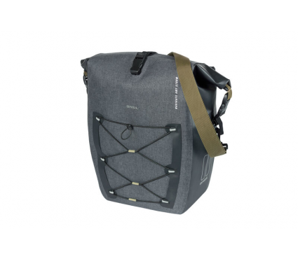 Basil Navigator Storm L, single pannier bag, 25-31L, black
