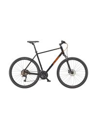 Bicycle KTM X-LIFE TRACK H black (orange+silver) 2x8 Shimano Acera III