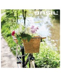 Basil Bremen Rattan Look KF front basket, seagrass