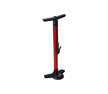 Floor Pump BBB BFP-28 floorpump AirBoost composite base 3 inch gauge dualhead 3.0 red