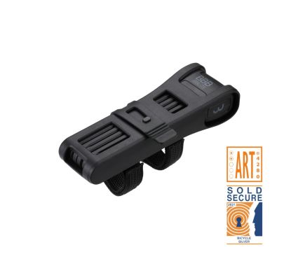 Bicycle lock BBB BBL-73 cyclelock SecureFold ART2 /Sold Secure Silver black 8mm x 900