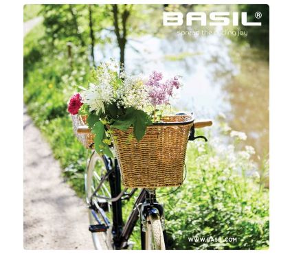 Basil Bremen Rattan Look KF front basket, seagrass