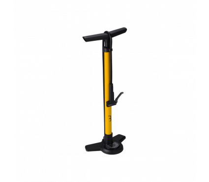 Floor Pump BBB BFP-28 floorpump AirBoost composite base 3 inch gauge dualhead 3.0 yellow