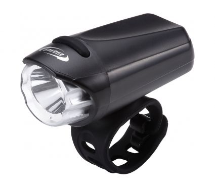 Front lamp BBB BLS-75 EcoBeam 0.2W melna ar melnu siksnu 3x AAA