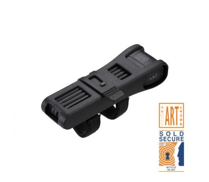 Bicycle lock BBB BBL-73 cyclelock SecureFold ART2 /Sold Secure Silver black 8mm x 900