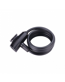 Bicycle lock BBB BBL-61 cyclelock QuickSafe coil cable black 8mmx150cm