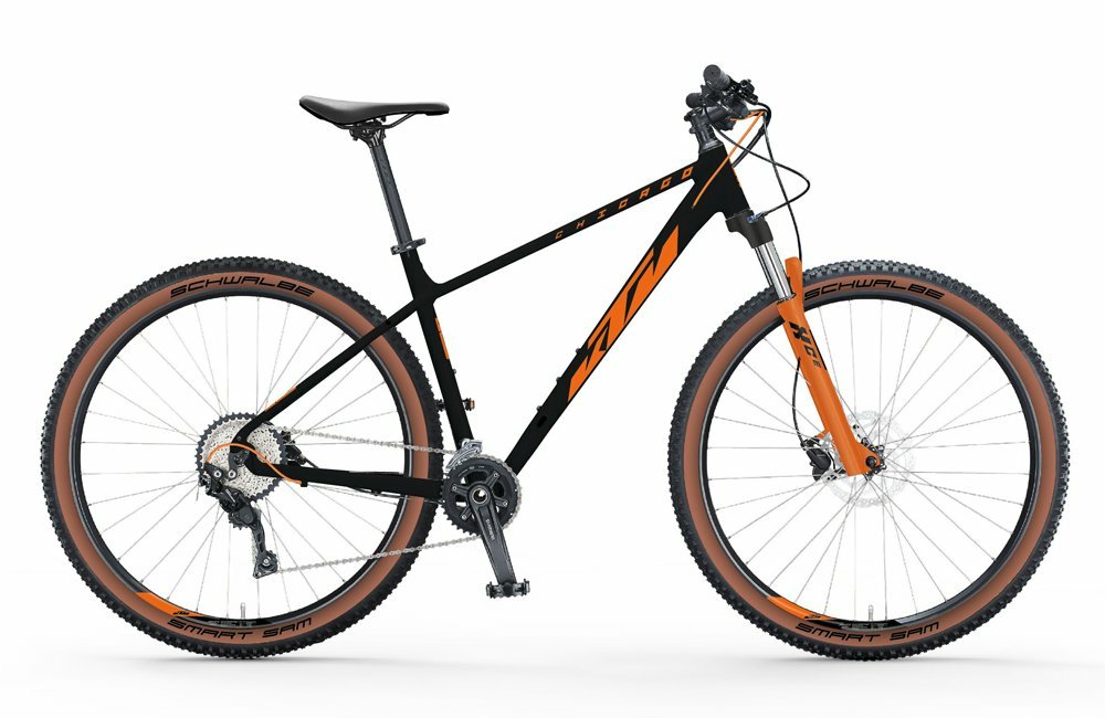 Bicycle KTM CHICAGO 272 black matt (orange) 2x8 Shimano Acera III