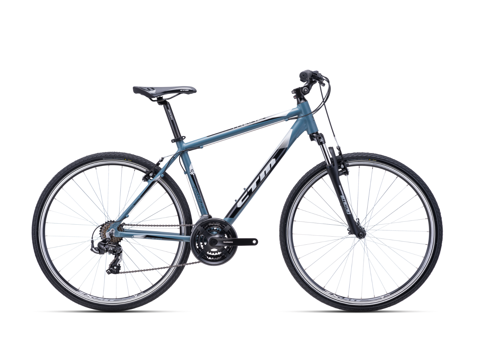 Bicycle CTM TRANZ 1.0 (frame/spec.TWISTER 1.0) matt titanium grey/black