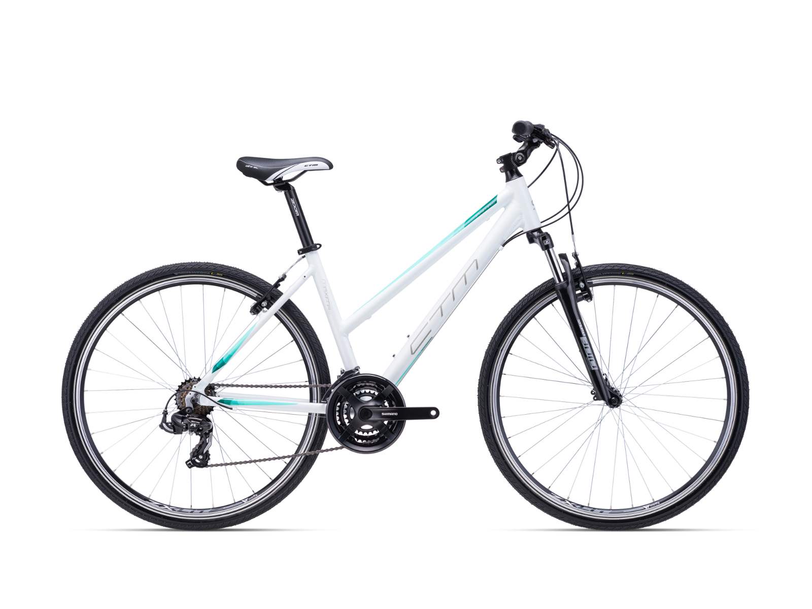 Bicycle CTM MAXIMA 1.0 white/turquoise